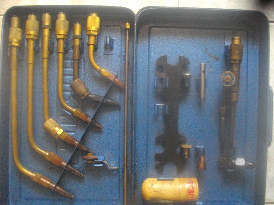 Заваръчна Горелка Резак К-т/ Полска Гедория/ Припой 1кг Флюс Запояване