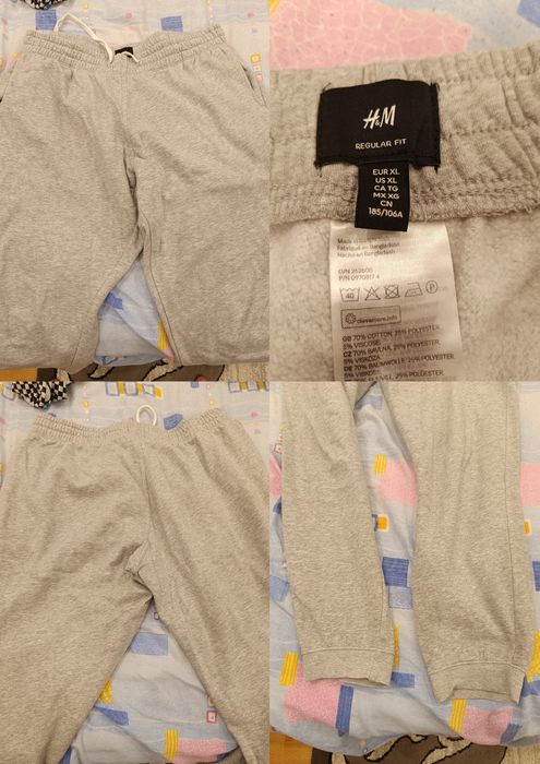 Pantaloni H&M gri, mărimea XL, regular fit, confortabili