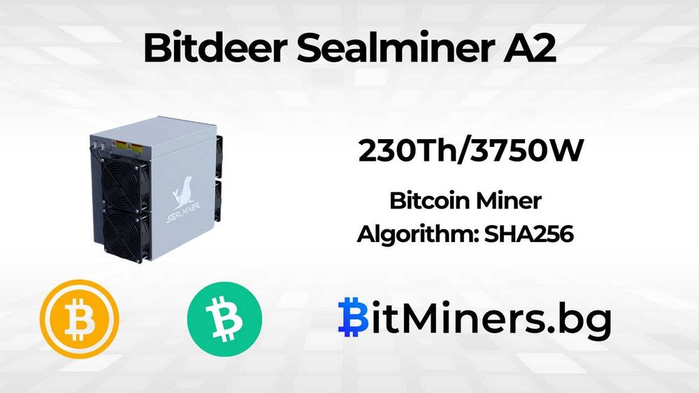 Bitdeer Sealminer A2, 230Th/s, 3750W, Биткойн Майнър