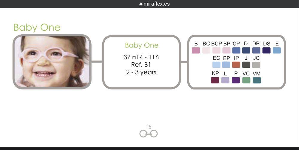 Rame ochelari atraumatice Miraflex Baby One 37/14 116 mm roz