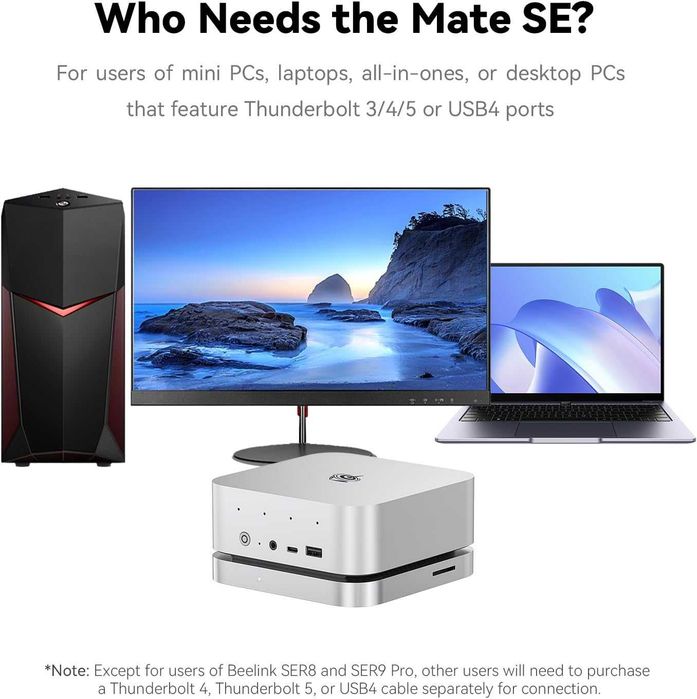 Док станция Beelink Mate SE-A ​​для Мини Пк Серии SER8 и SER9 и других