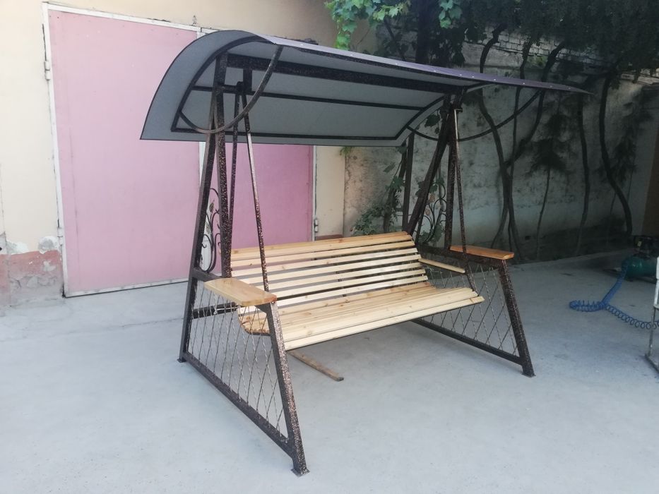 Качели садавой металик
