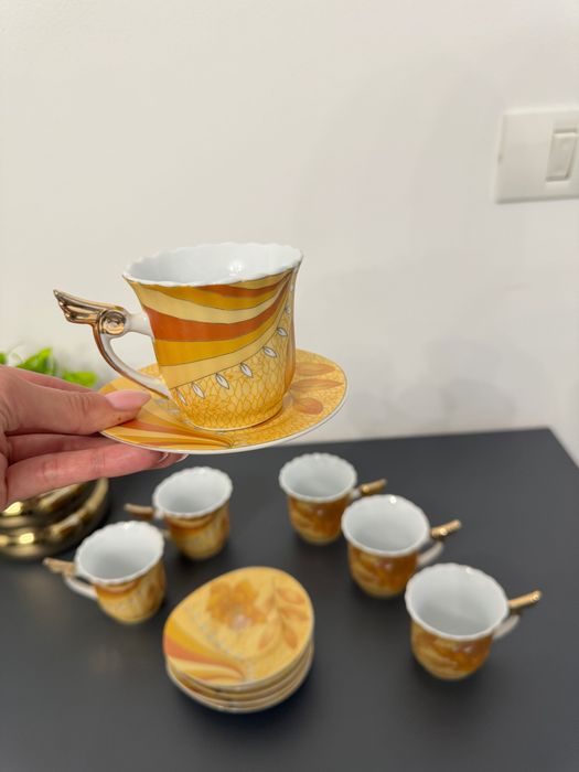 Set 6 cesti si farfurii cafea