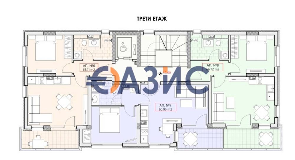 Продава се Двустаен апартамент в Свети Влас - 65 кв.м за 1584 €/кв.м - Снимка #13