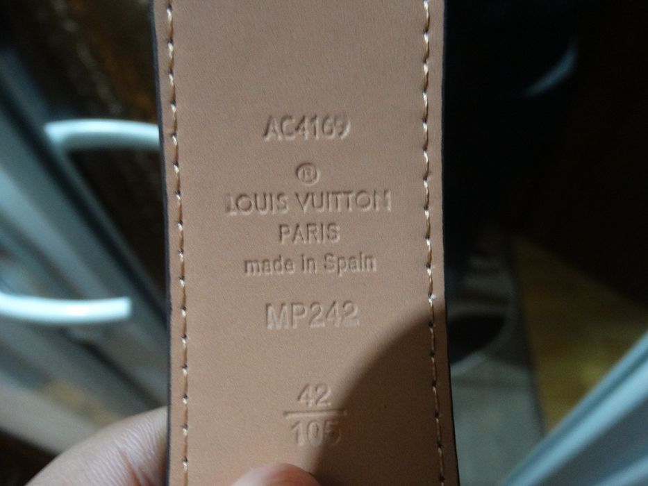 Curea Louis Vuitton Monogram maro 105 cm cu Cataramă Aurie + Cutie, Card și Pungă cadou