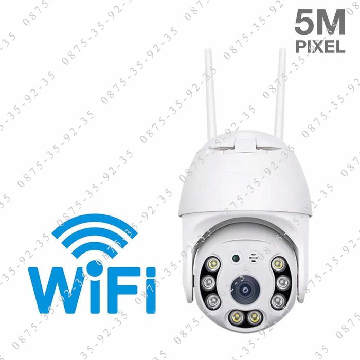 5MP WiFi камера. Куполна PTZ CAMERA 5G + 2.4G Wi-Fi Външна въртяща 5МП