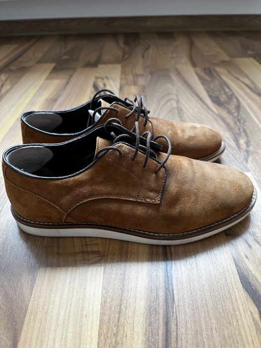 Pantofi piele intoarsa maro 40