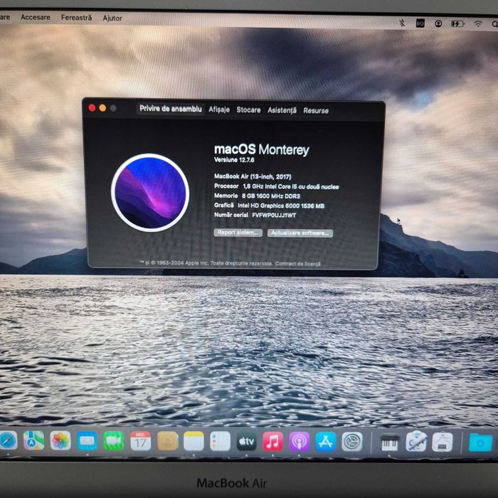 Laptop Apple MacBook Air 13 i5 8gb 250gb 2017 Zeus Amanet Rahova 30946