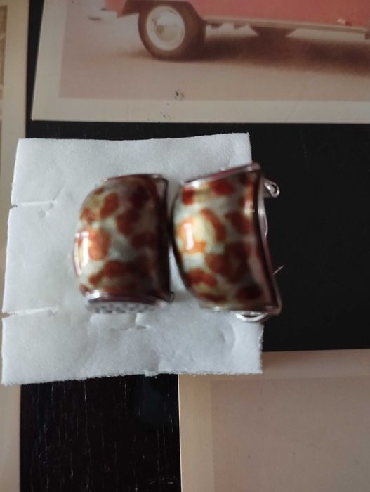 Обеци сребро иемайл