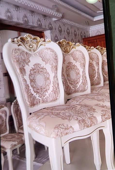 Стол стул 12 шт комплект  орех Производства Узбекистан