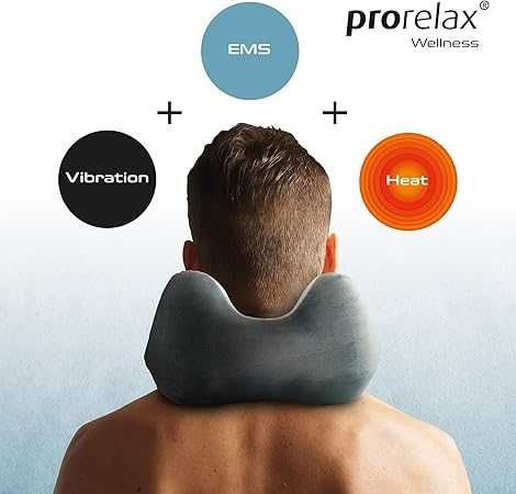 Масажна възглавница за врат Prorelax EMS Trio, батерии, с  2 електрода