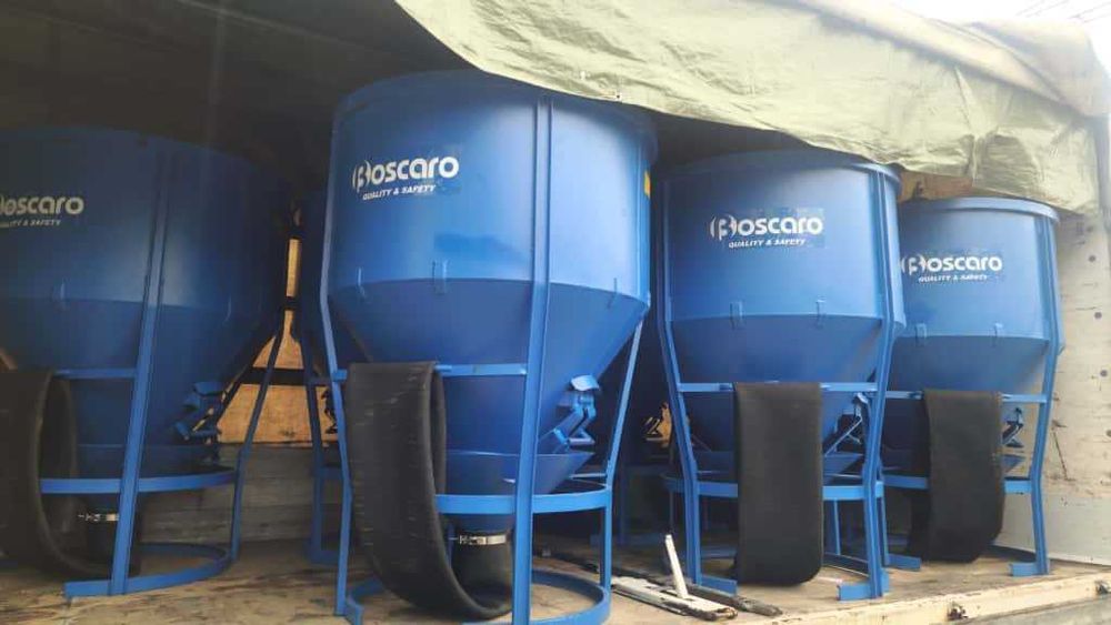 Bena turnare beton cu macaraua