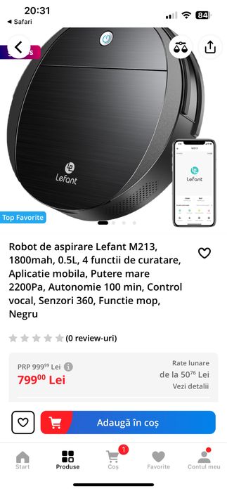 Robot de aspirare Lefant M213 nou , sigilat !