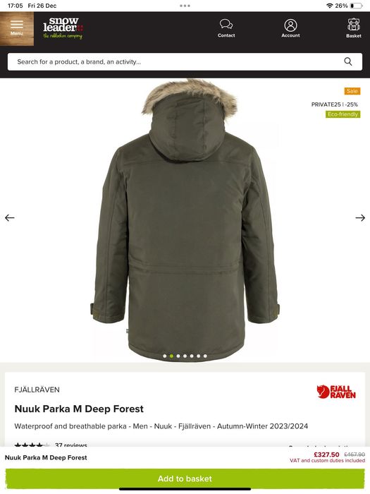 Fjall Raven-оригинално яке,парка,шуба 50-52л