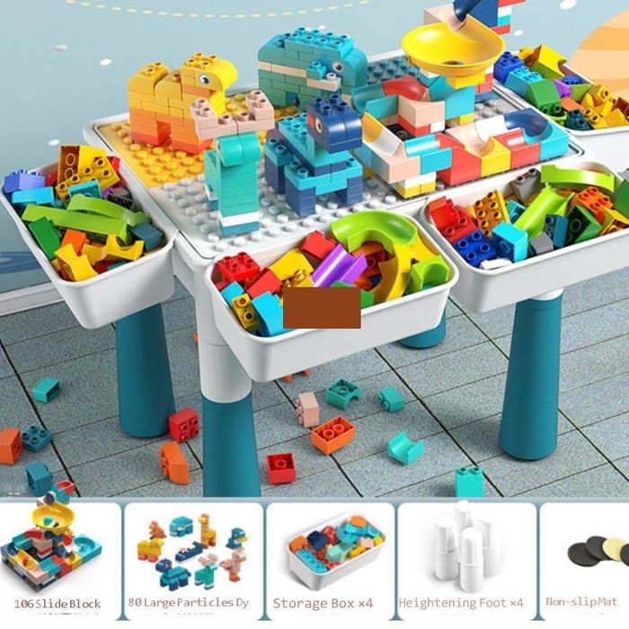 Детский Стол конструктор / 220+ Детали со стульчиком