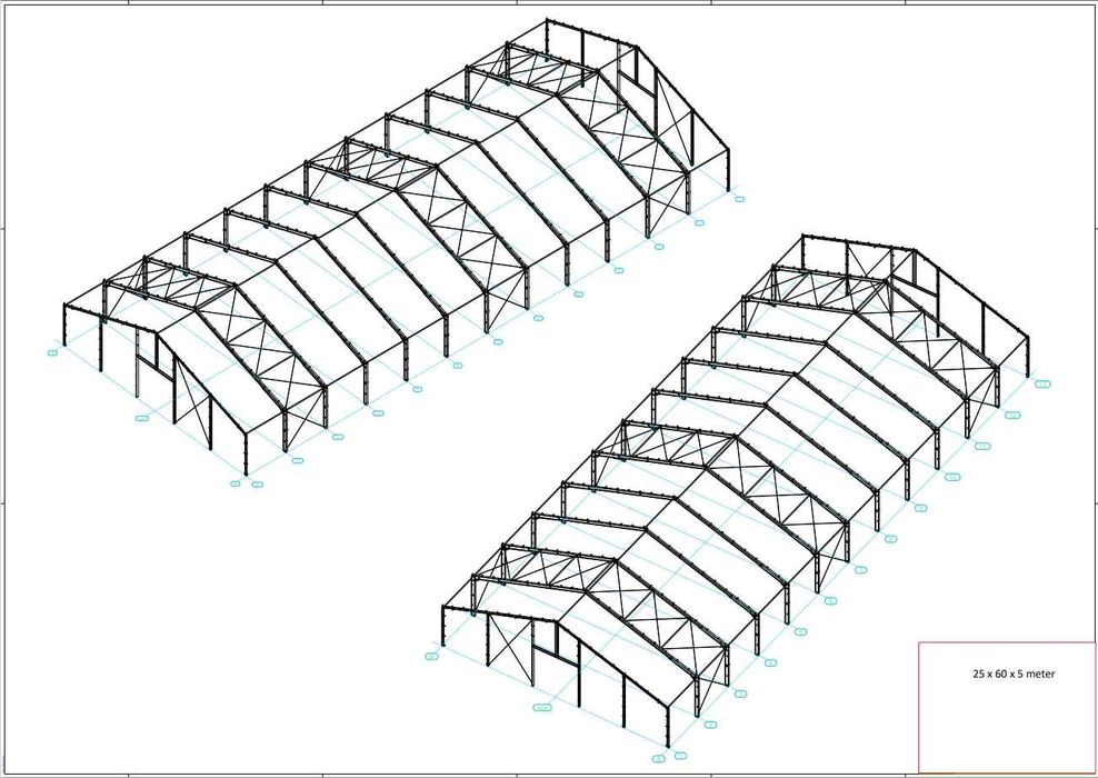 Structura de hala industriala 1500mp