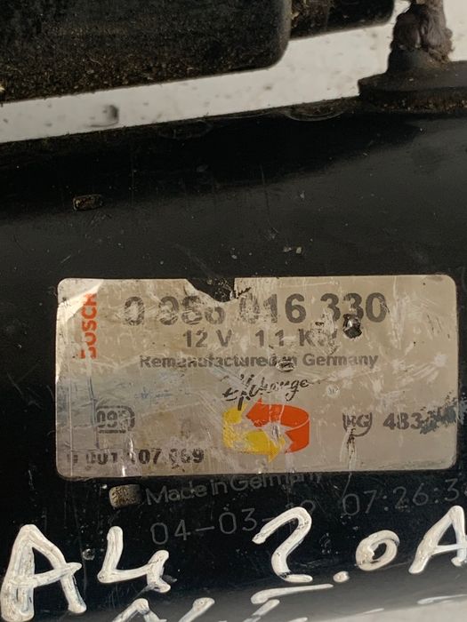 Electromotor Audi A4 Ii 8E2, B6 2000 - 2005 2.0 2.0 Alt 0986016330 058