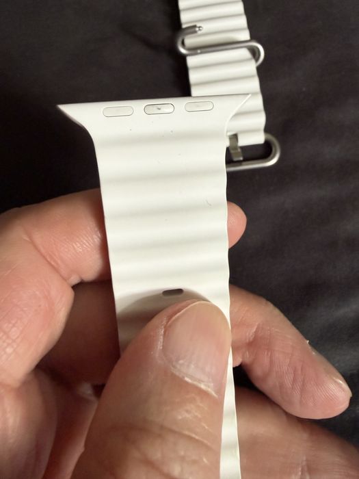 Curea originala Apple Ocean Band White,dedicata Apple Watch Ultra,ca noua.