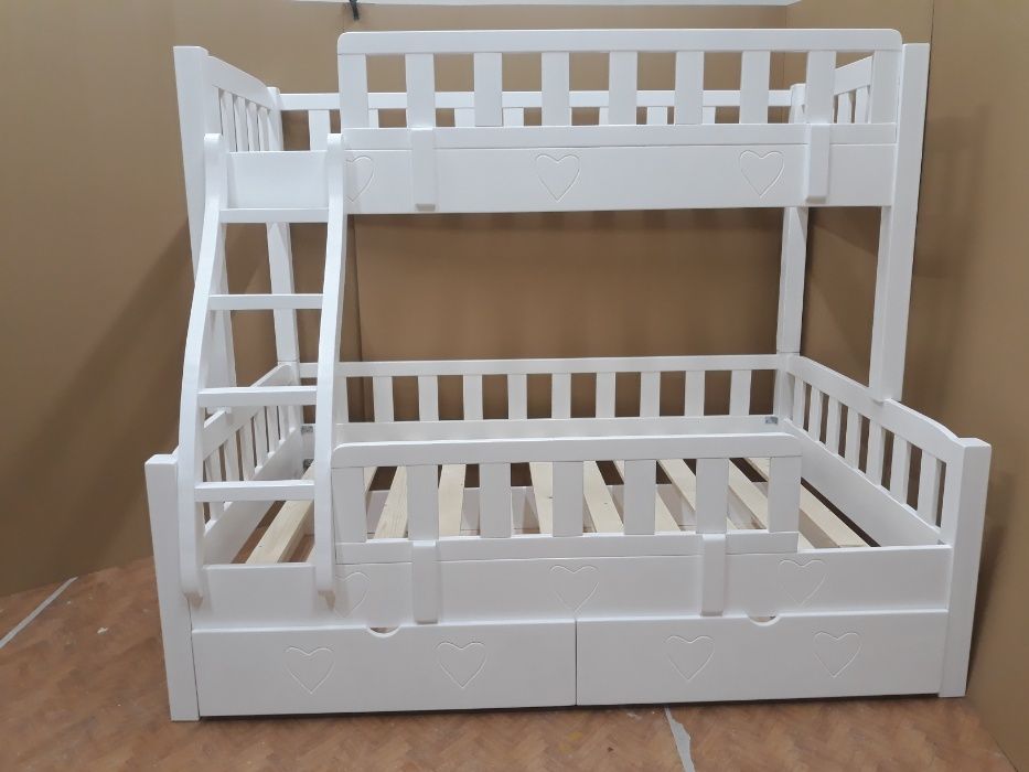 TRANSPORT GRATUIT.Pat etajat-supraetajat din lemn masiv.Cod 3002