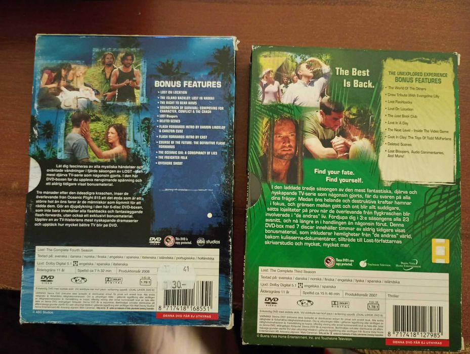 Lost season 3 и 4 DvD