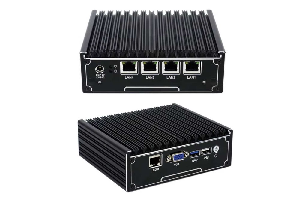 НОВЫЙ Промышленный Мини-ПК (4 LAN / SIM-слот / Fanless / Win10)