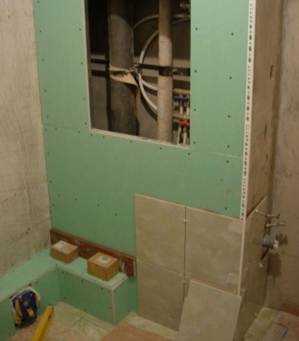 Перегородка, ремонт ванных комнат, сантехника