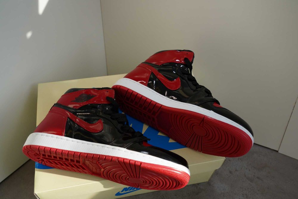 Adidasi JORDAN 1 Patent - Bred, Produs Nou - Full Box, Premium Unisex