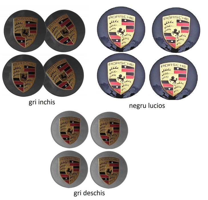 Set 4 Capace jante aliaj Porsche 76mm pentru jante Porsche