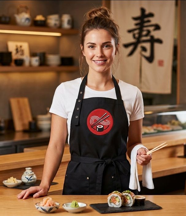 Fartuk S logotipom фартук с логотипом печать и вышивка