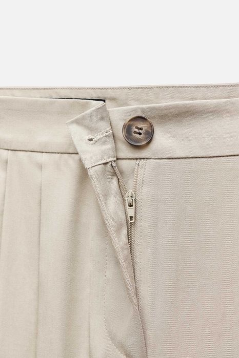 Zara широкие брюки с защипами