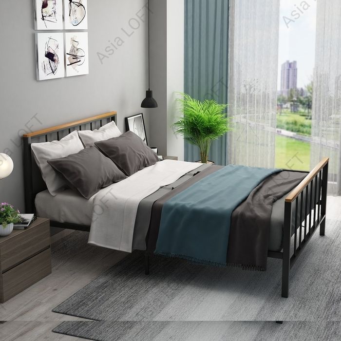 Металлическая Кровать, Евро Стиле, Лофт, Темир Кровать,