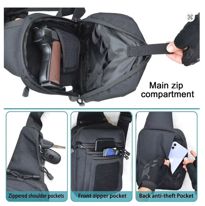 Borseta - Geanta - Port Arma - Toc - Pistol - Transport - Neagră - Nou