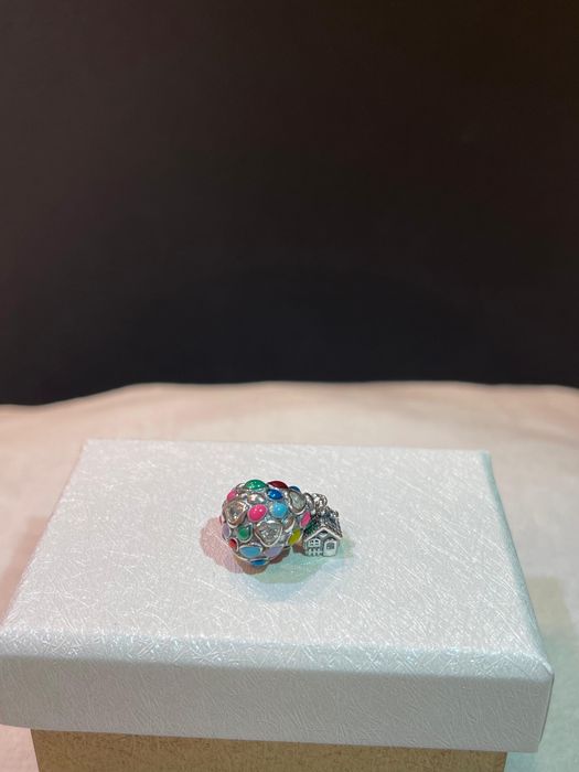 Charm Pandora casa cu baloane colorate argint 925