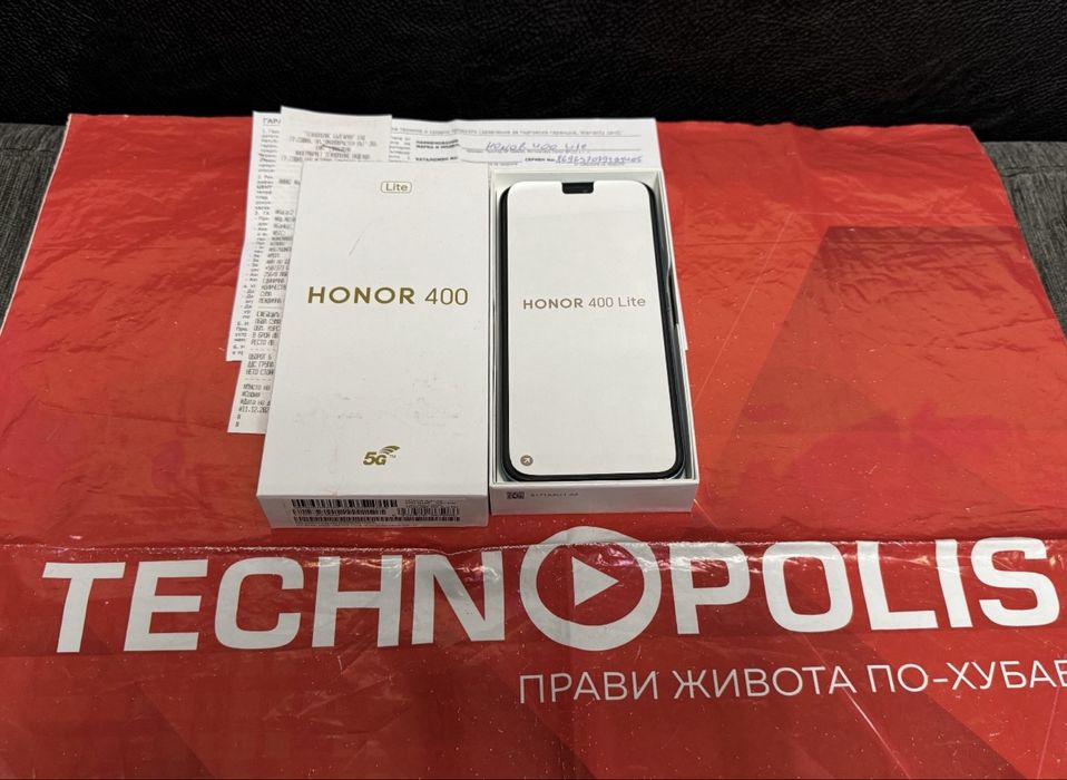 ЧИСТО НОВ 256GB Honor 400 lite 5G Technopolis Гаранция до 2г. Green