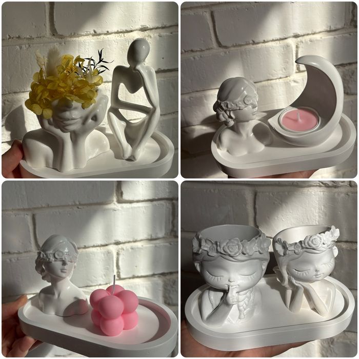 Изделия из гипса/ свечи из соевого воска
