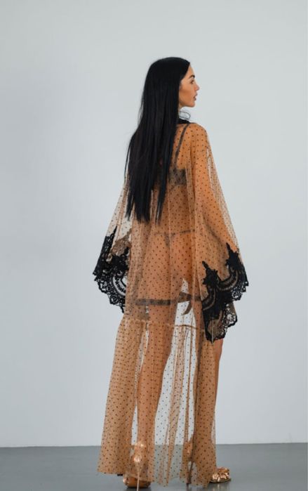 Гипюровый набор ( халат+пеньаюр)