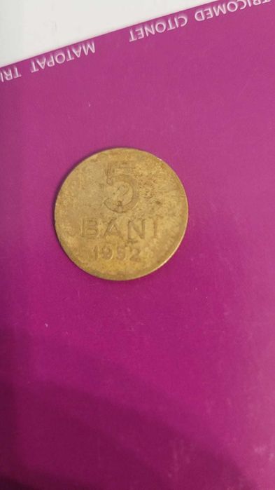 Moneda 5 bani de colectie din anul 1952