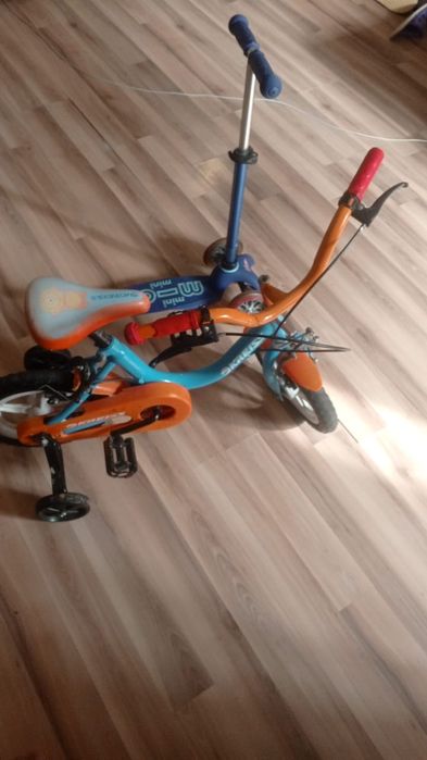 Продам детский самокат и велосипед