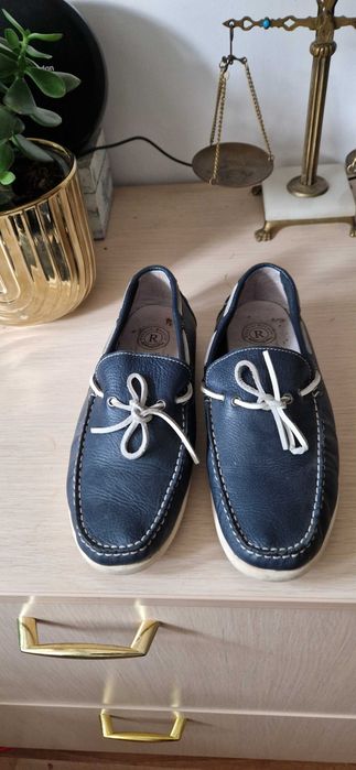 Pantofi piele bleumarin barbati, masura 43-44 -  Rozolini/Hand Made