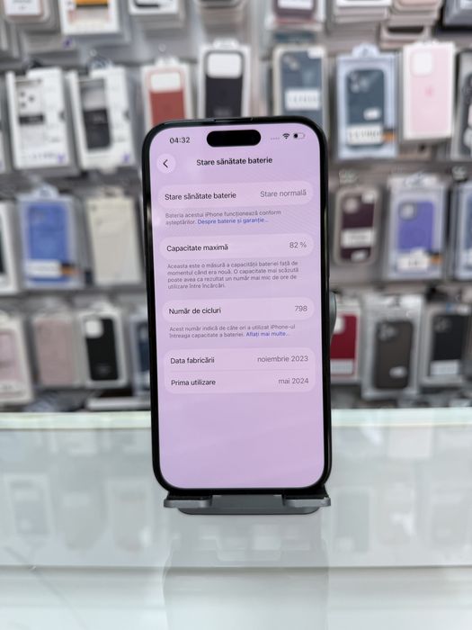 iPhone 15 - Memorie 128GB - Sanatate baterie 82% - DeBi GSM Mobile Brasov