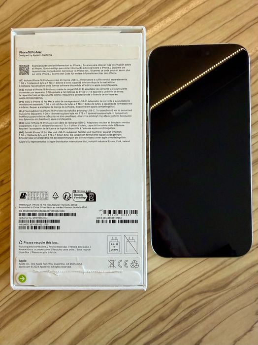 iPhone 16 Pro Max Natural Titanium, 256 GB, Ca nou