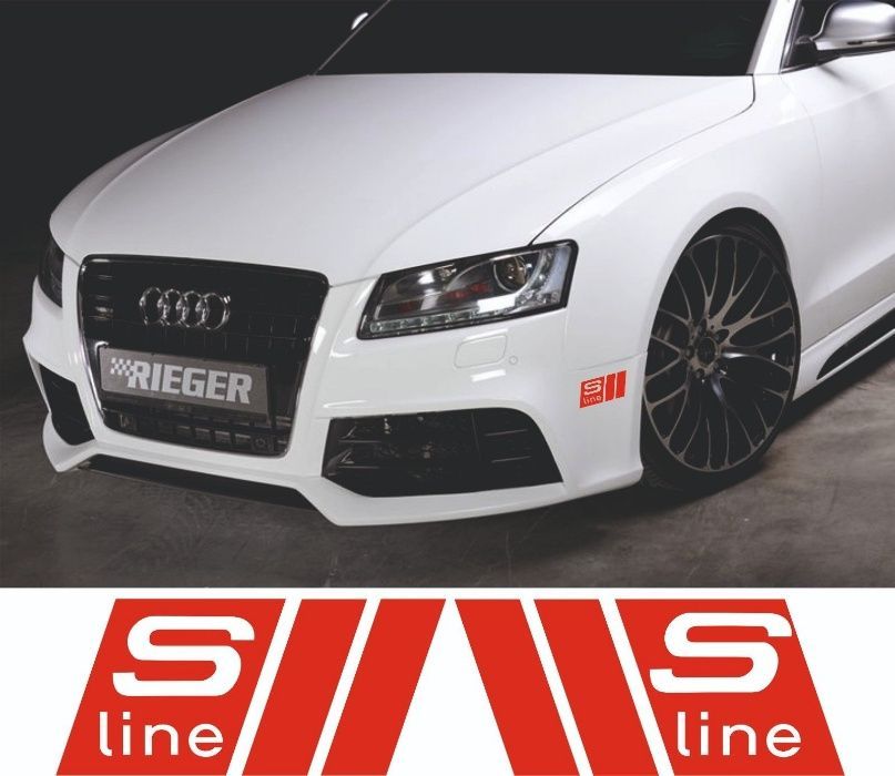 Stickers Kit Side Skirts Audi A3 8P HBK S-line anneaux