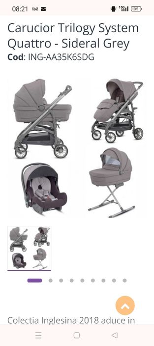 Cărucior Inglessina Trilogy Quatrro