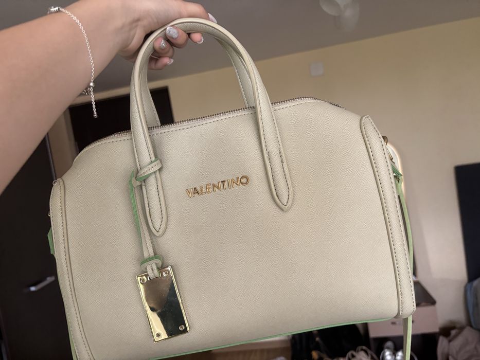 Geantă Valentino, verde deschis/pistachio elegantă