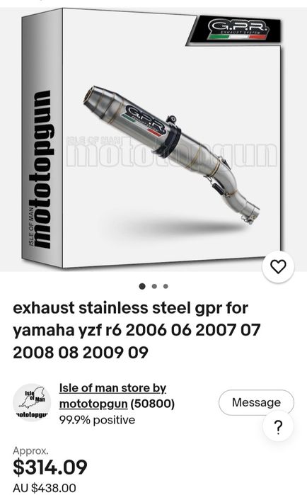 Vând evacuare GPR pentru Yamaha r6