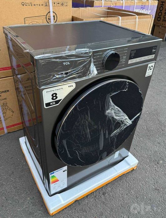 Стиральная машина TCL 8 кг WF8014S30BG Inverter Steam Wi-Fi