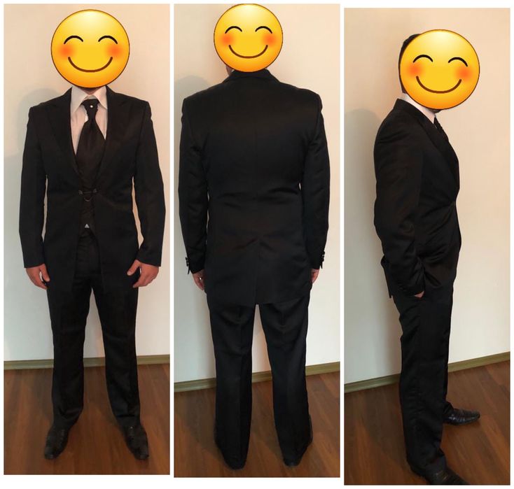 Costum complet cu camasa si pantofi impecabil !