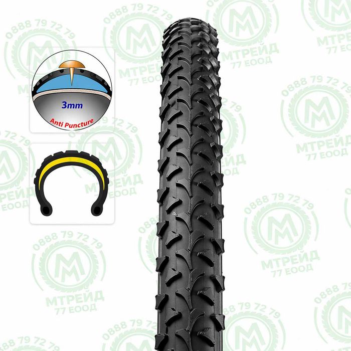 Външна вело гума WRANGLER (20x1.95) (24x1.95) (26x1.95), Защита от спукване - 3mm