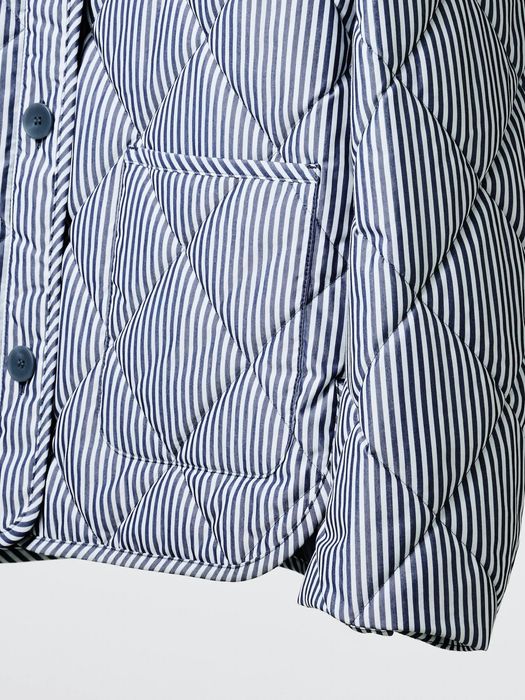 Куртка UNIQLO PUFFTECH Collarless Jacket (в полоску)