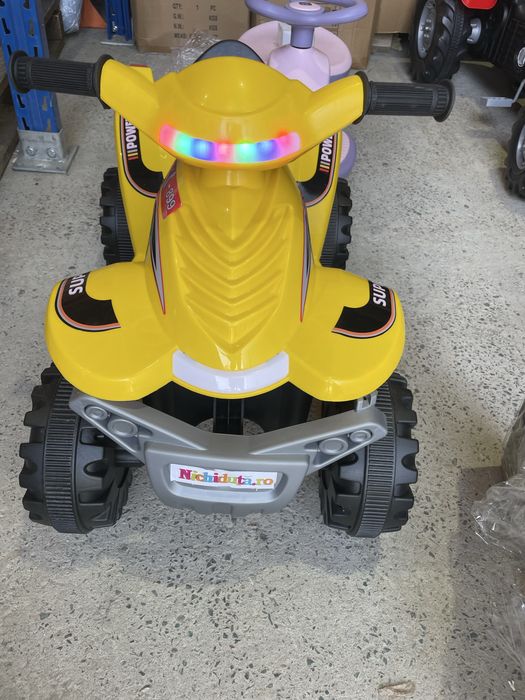 Atv electric pentru copii Nichiduta X Power Yellow 35W cu muzica, lumini, sunete si pornire la buton